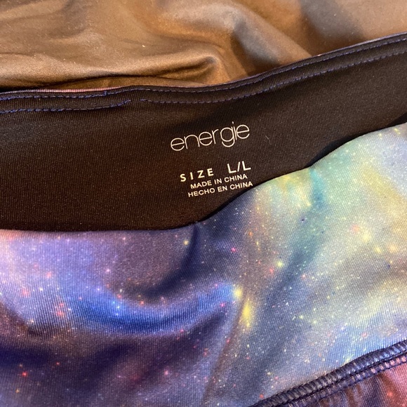 Energie size L women athletic stretchy galaxy legging - Picture 3 of 7